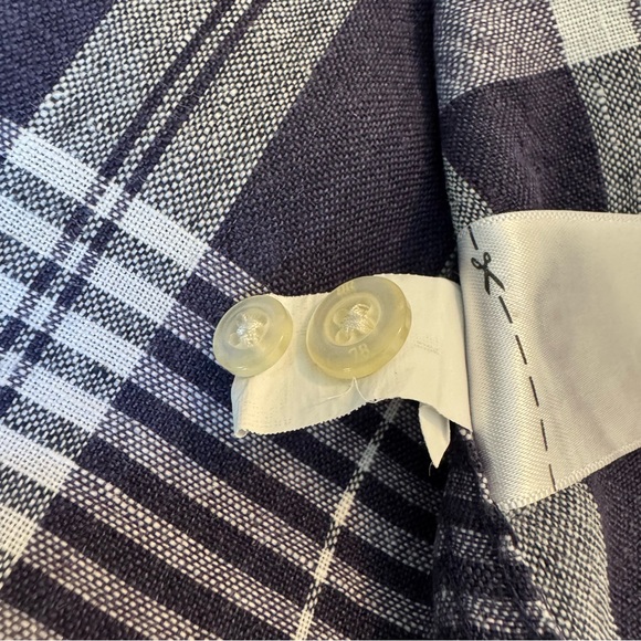 Banana Republic Slim Fit Mens Long Sleeve Dress Shirt Blue & White Stripe Size L - Picture 6 of 6